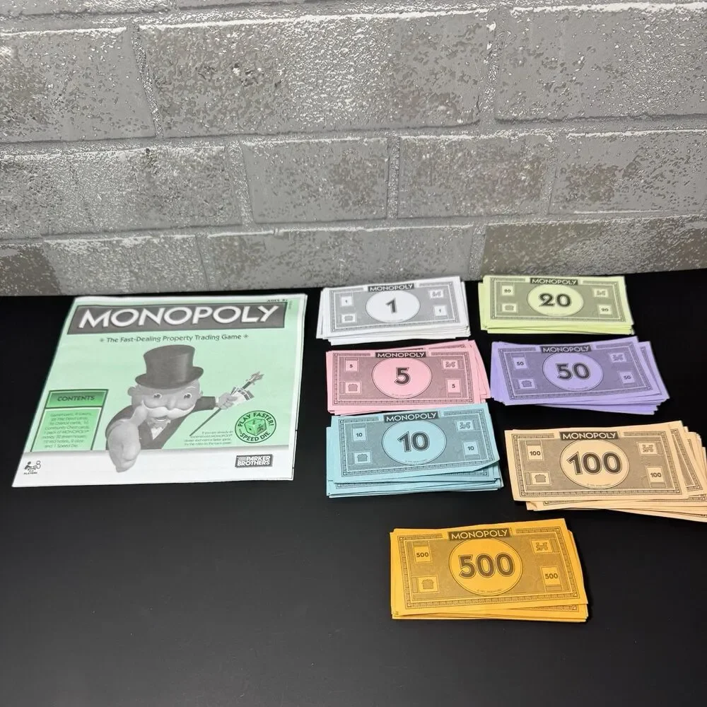 2008 Monopoly Replacement Money Complete Set with Original Instructions Hasbro